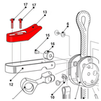 Parts diagram of a of Art SpiderKac2.1 showing where the wooden brake goes when replacing it. Purcahse at Cannings 