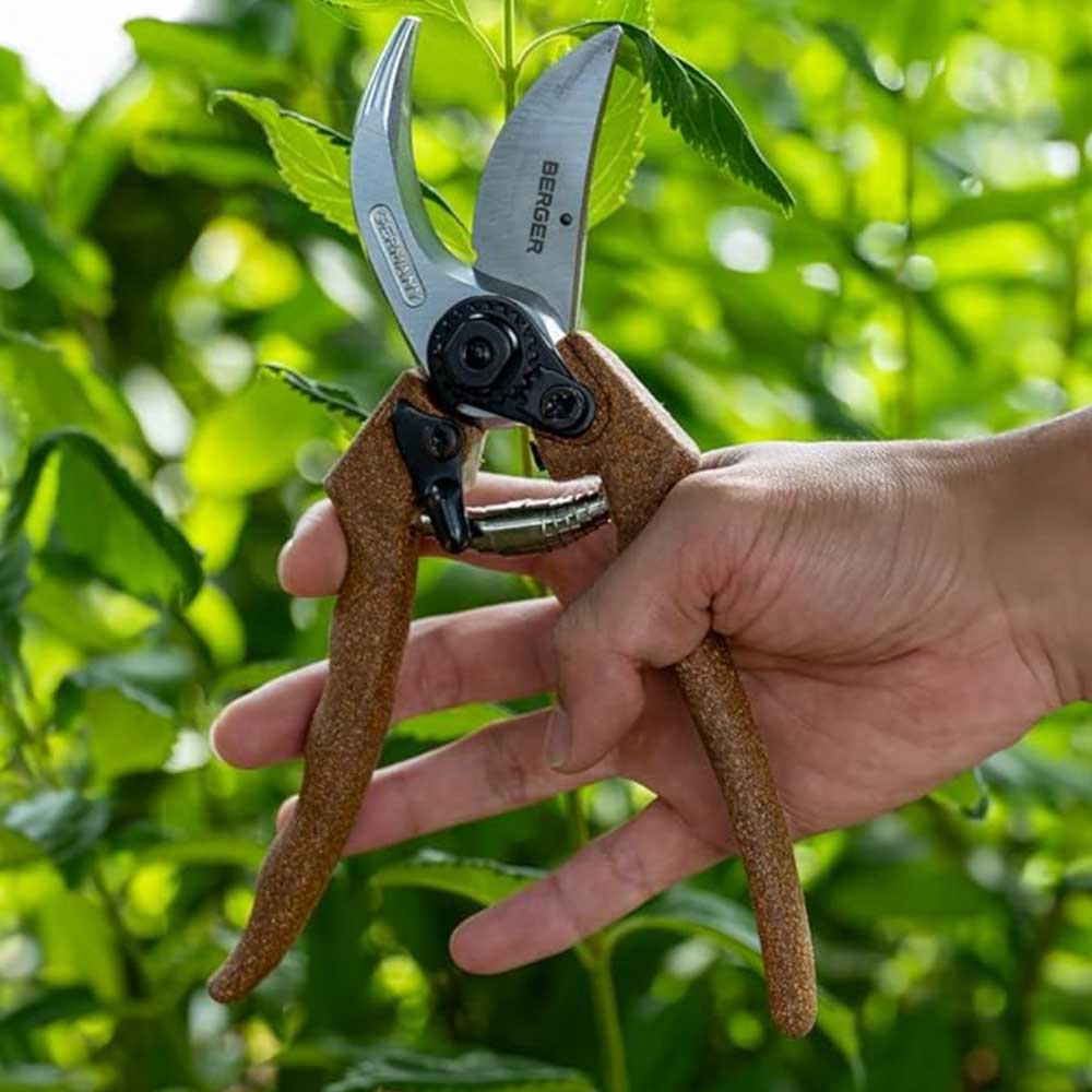 Now in Australia through Cannings: Berger German-made hand shears (C1200) with cork handles, forged steel body, and classic bypass blade. Durable, ergonomic, and built for everyday pruning. 4