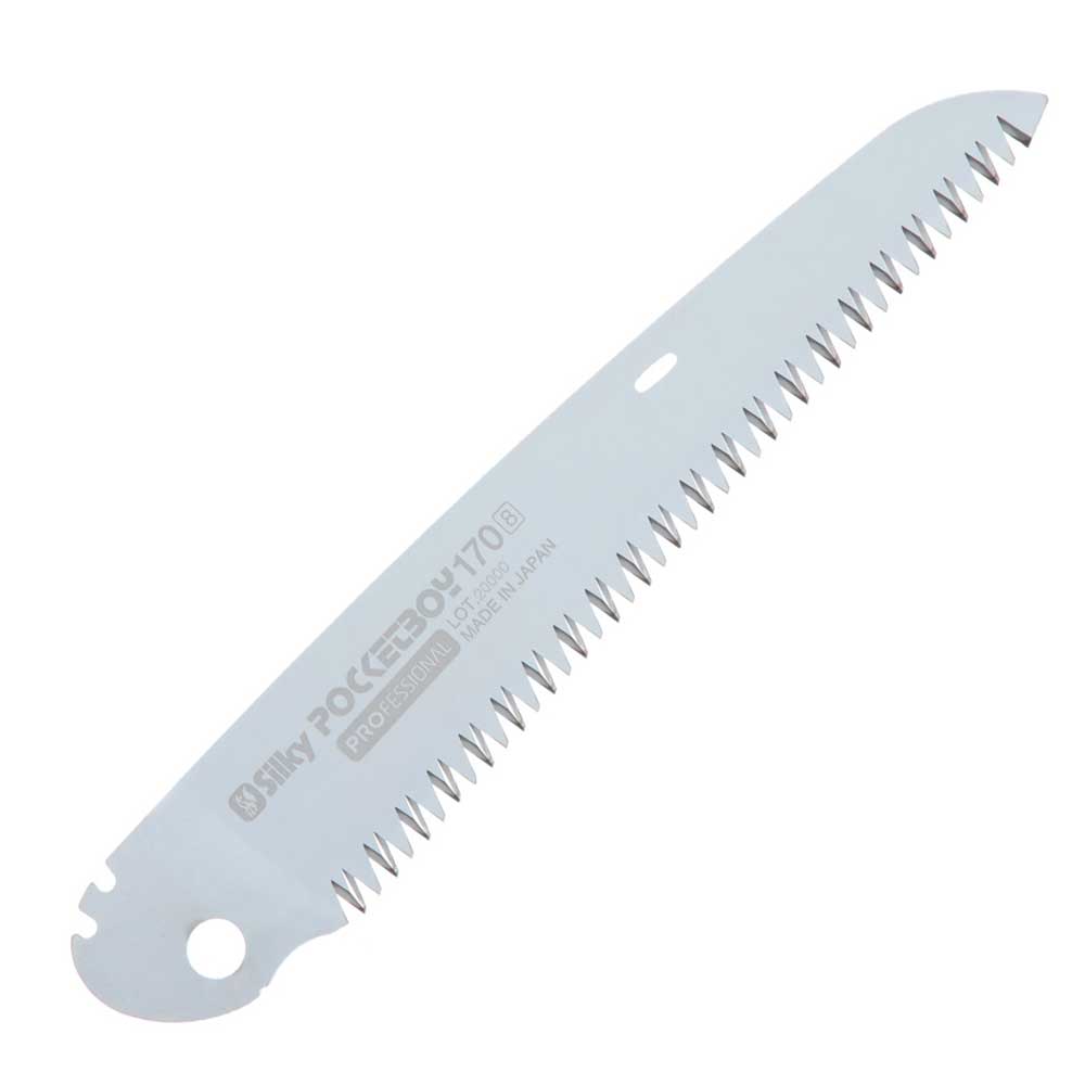 Lightweight, compact, and built for tough cuts — the Silky PocketBoy 170mm folding saw (medium tooth) is the bigger brother to the 130mm. Perfect for pruning, bushcraft, and camping. blade only